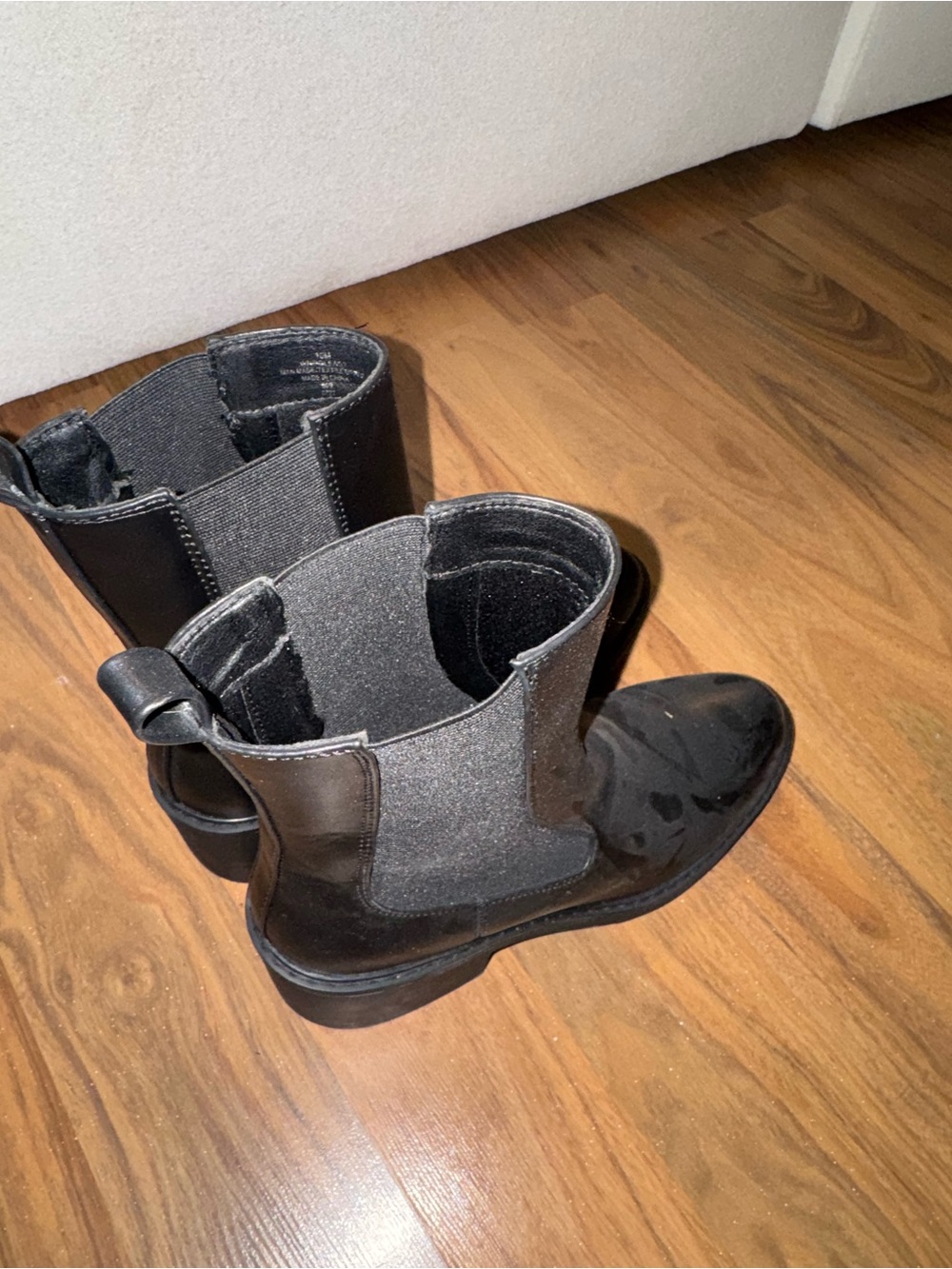 Nine West Black Leather & Elastic Chukka Boots